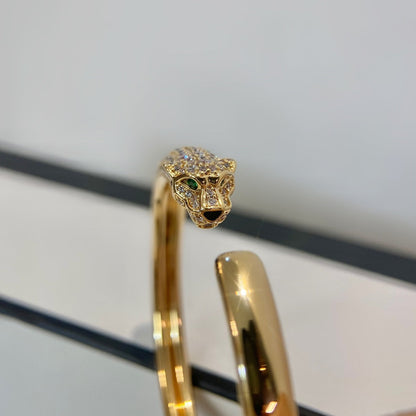 [Clover Jewelery]PANTHERE GOLD DIAMOND OPEN BRACELET