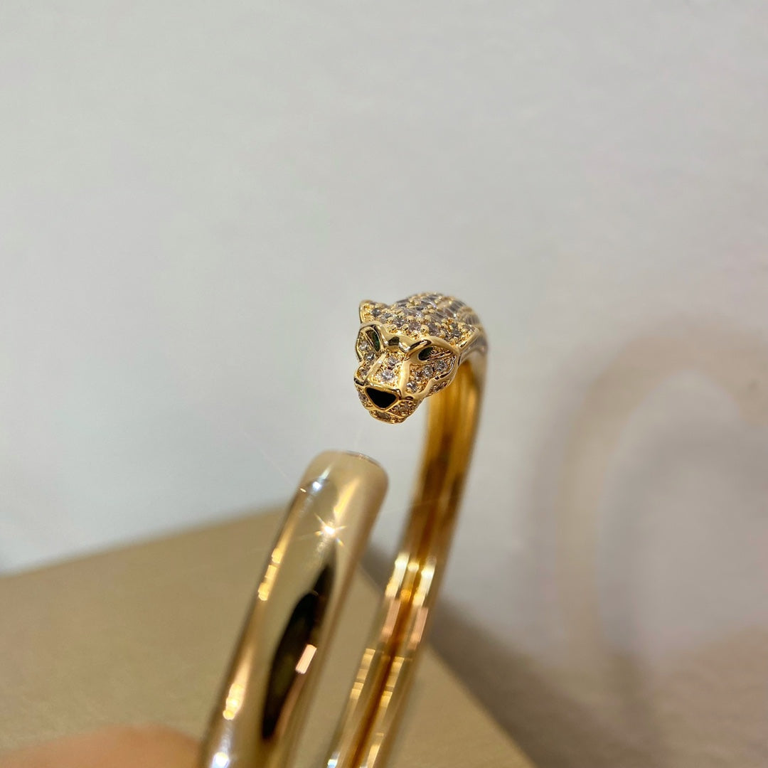 [Clover Jewelery]PANTHERE GOLD DIAMOND OPEN BRACELET