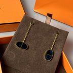 [Clover Jewelry]CHAINE VERSO SCHWARZE KERAMIK-OHRRINGE