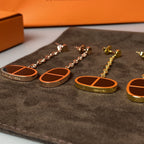 [Clover Jewelry]CHAINE VERSO SCHWARZE KERAMIK-OHRRINGE