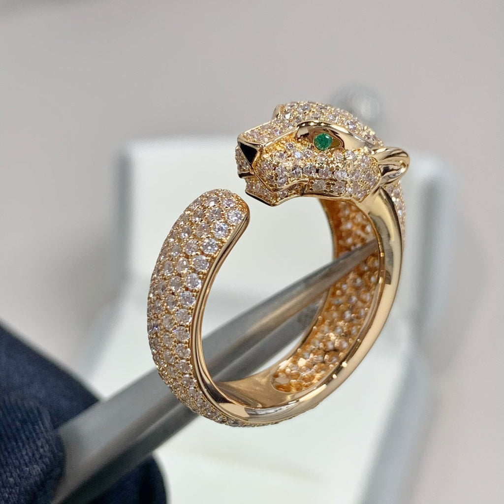 [Clover Jewelry]PANTHERE PINK GOLD DIAMOND RING