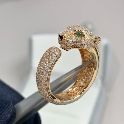 [Clover Jewelery]PANTHERE PINK GOLD DIAMOND RING