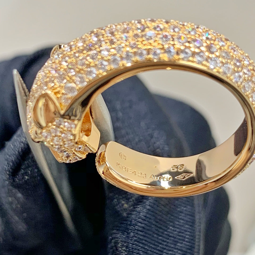 [Clover Jewelery]PANTHERE PINK GOLD DIAMOND RING