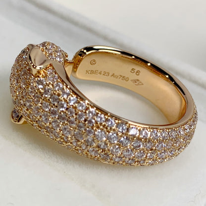 [Clover Jewelery]PANTHERE PINK GOLD DIAMOND RING