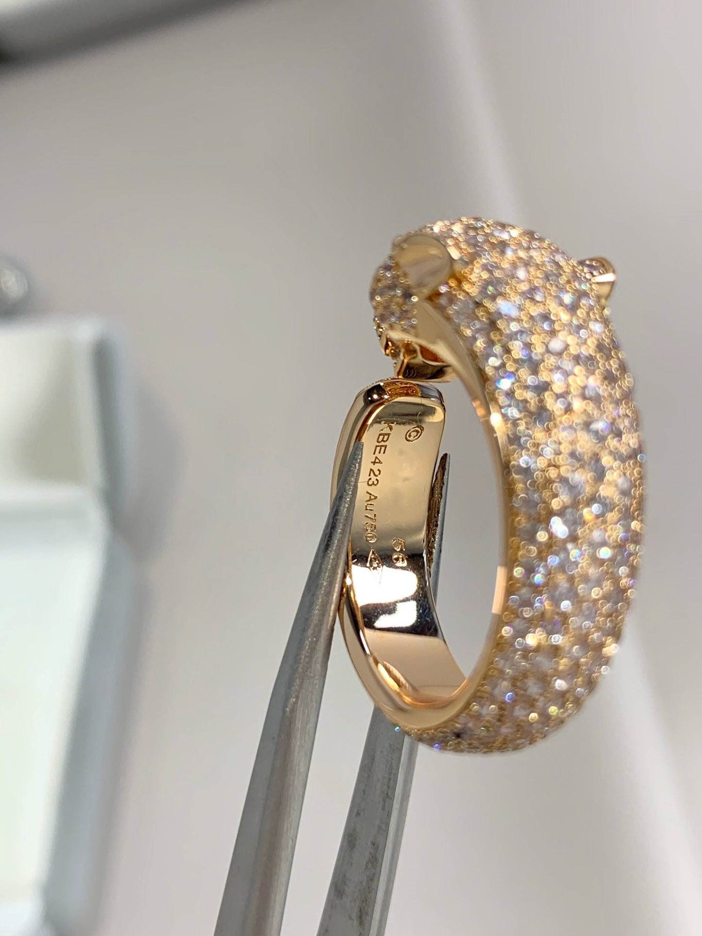 [Clover Jewelery]PANTHERE PINK GOLD DIAMOND RING