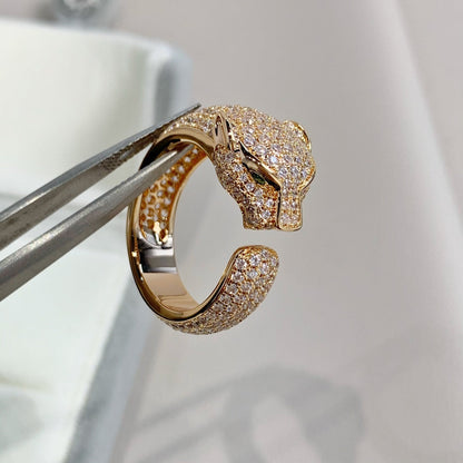 [Clover Jewelery]PANTHERE PINK GOLD DIAMOND RING