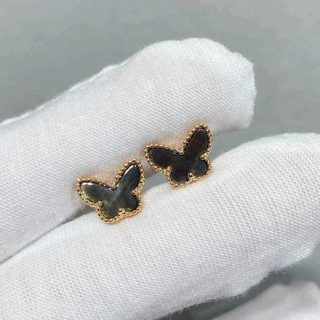 [Clover Jewelry]SCHMETTERLING DUNKEL PERLMUTT OHRRINGE