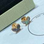 [Clover Jewelry]バタフライ ダークマザーオブパール イヤリング