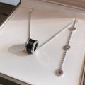 [Clover Jewelry]ZERO 1 ブラックセラミック シルバーネックレス