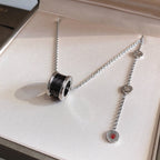 [Clover Jewelry]ZERO 1 ブラックセラミック シルバーネックレス