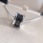 [Clover Jewelry]ZERO 1 ブラックセラミック シルバーネックレス
