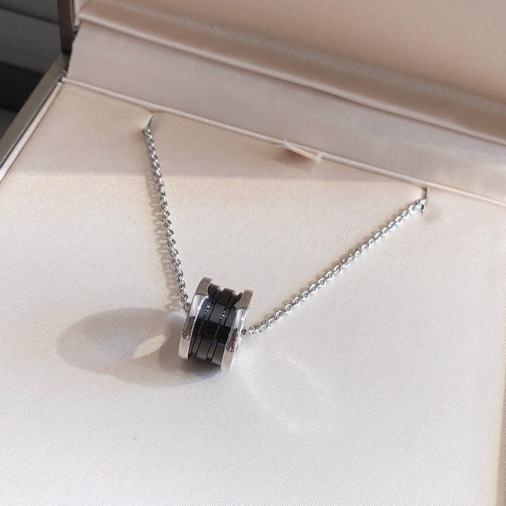 [Clover Jewelry]ZERO 1 ブラックセラミック シルバーネックレス