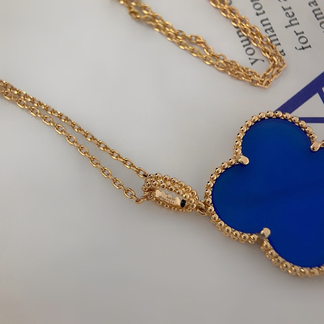 [Clover Jewelry]CLOVER 25MM HALSKETTE TÜRKIS ROSEGOLD
