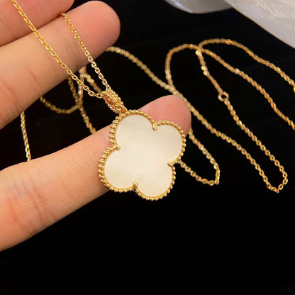 [Clover Jewelery]CLOVER 25MM MOP LARGE PENDANT NECKLACE