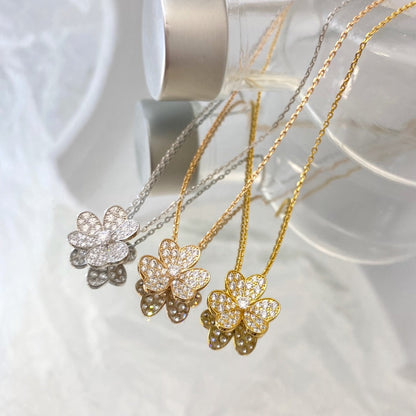 [Clover Jewelery]FLOWER DIAMOND NECKLACE