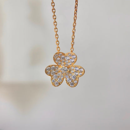 [Clover Jewelery]FLOWER DIAMOND NECKLACE