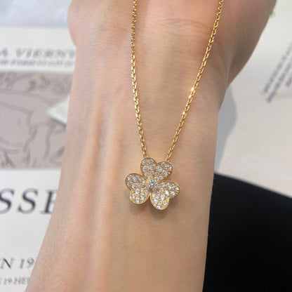 [Clover Jewelery]FLOWER DIAMOND NECKLACE