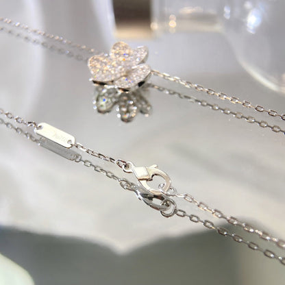 [Clover Jewelery]FLOWER DIAMOND NECKLACE