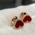 [Clover Jewelry]ハートカーネリアン スタッドピアス