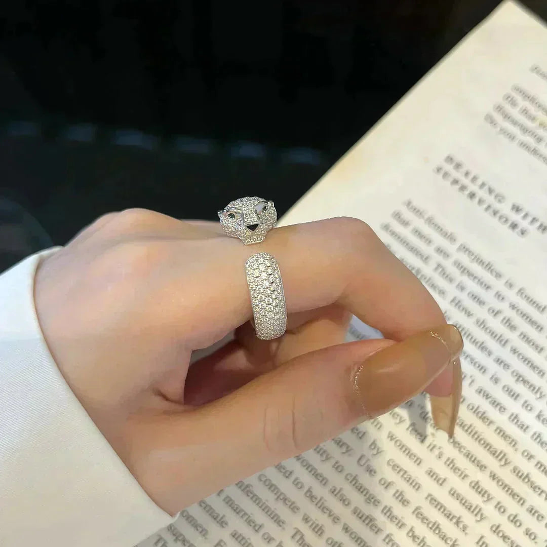 [Clover Jewelry]PANTHERE 5.5MM ALL DIAMOND RING