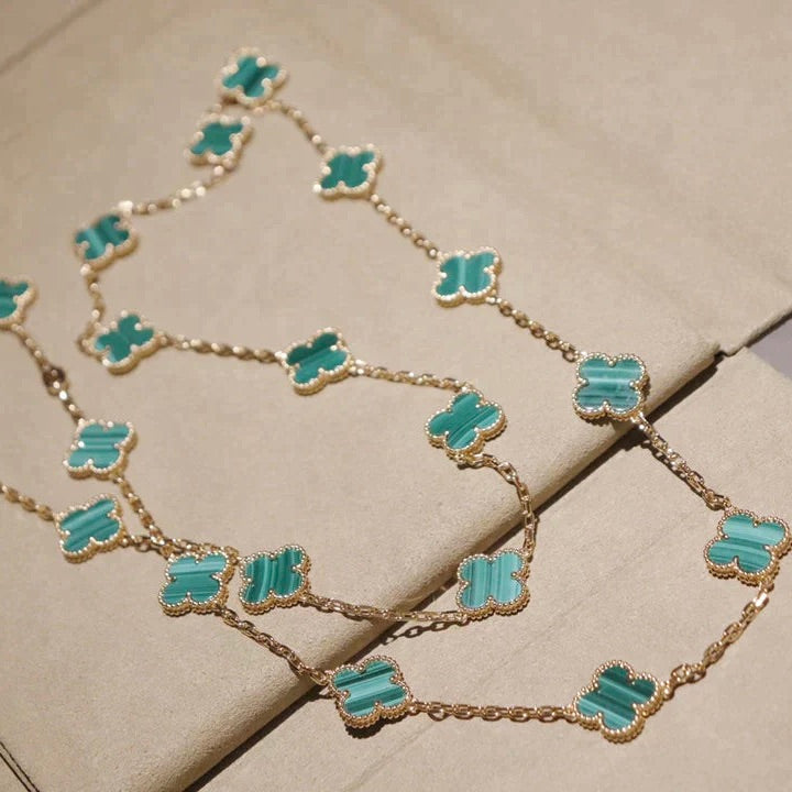 [Clover Jewelery]CLOVER 20 MOTIFS MALACHITE GOLD