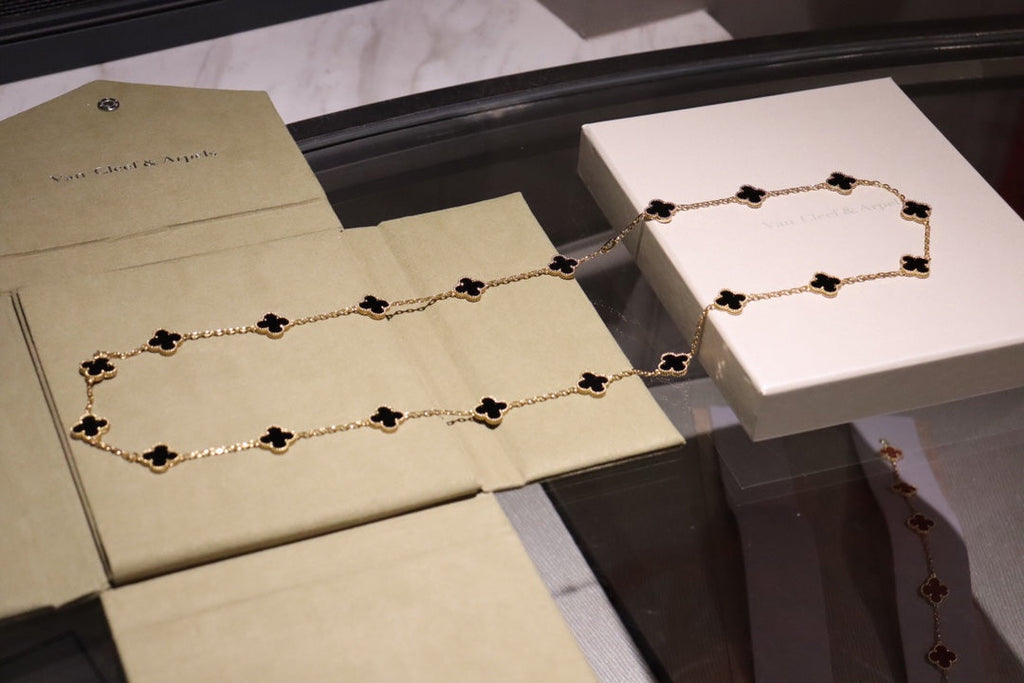 [Clover Jewelry]KLEEBLATT 20 MOTIVE ONYX ROSEGOLD