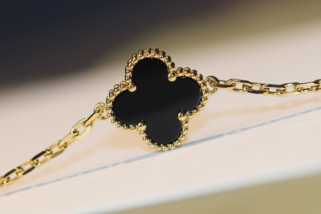 [Clover Jewelry]KLEEBLATT 20 MOTIVE ONYX ROSEGOLD