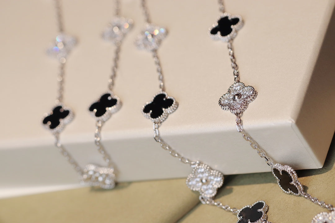 [Clover Jewelery]CLOVER 20 MOTIFS ONYX DIAMOND SILVER