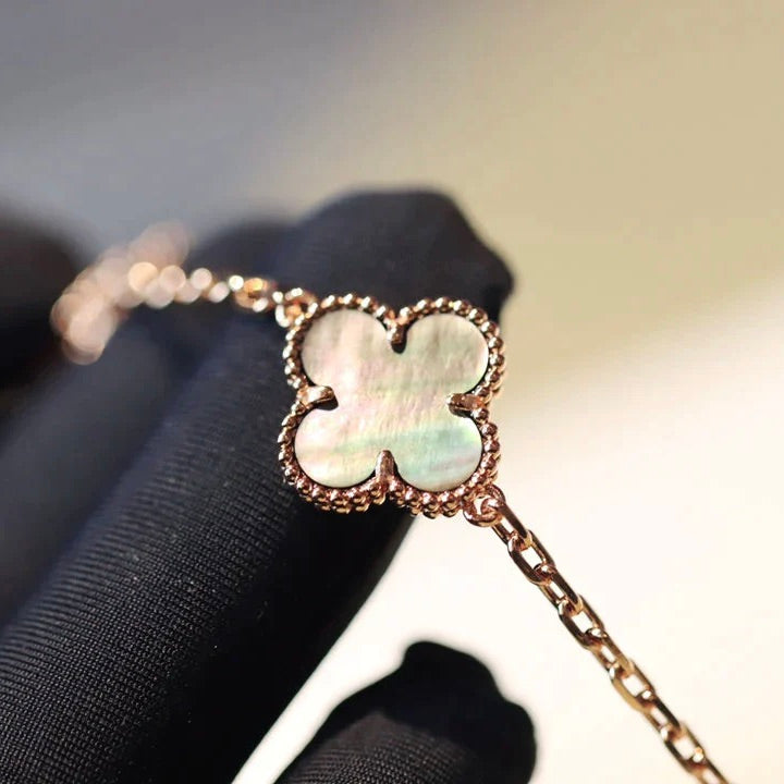 [クローバー ジュエリー]CLOVER 20モチーフ ダークマザーオブパール ダイヤモンド ネックレス