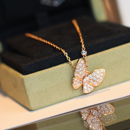 [Clover Jewelery]BUTTERFLY DIAMOND NECKLACE