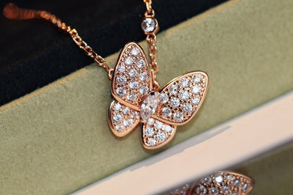 [Clover Jewelery]BUTTERFLY DIAMOND NECKLACE