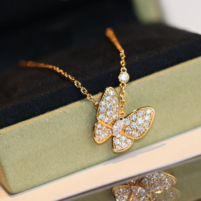 [Clover Jewelery]BUTTERFLY DIAMOND NECKLACE