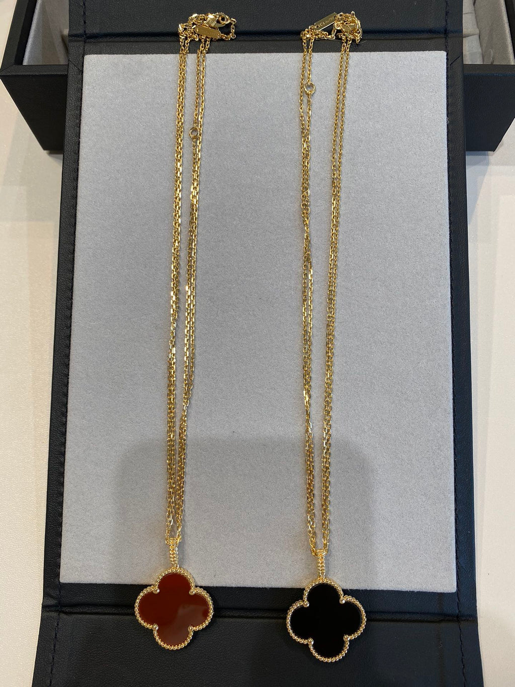 [Clover Jewelry]KLEE 25MM HALSKETTE GOLD KARNEOL