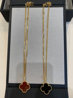 [Clover Jewelry]KLEE 25MM HALSKETTE GOLD KARNEOL
