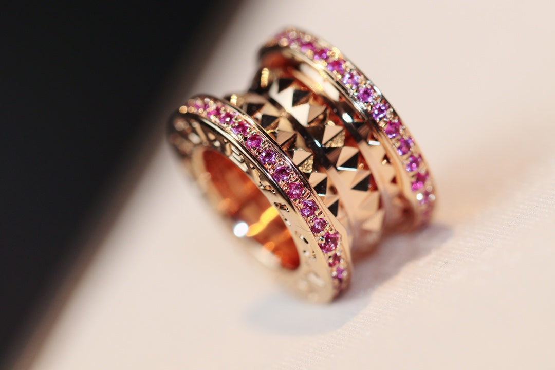 [Clover Jewelery]ZERO 1 ROCK PINK GOLD PINK DIAMOND NECKLACE