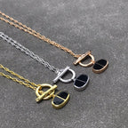 [Clover Jewelry]CHAINE VERSO BLACK CERAMIC HALSKETTE