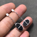 [Clover Schmuck]CHAINE VERSO SCHWARZE KERAMIK-SILBER-OHRRINGE