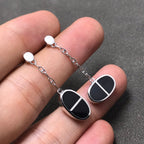 [Clover Schmuck]CHAINE VERSO SCHWARZE KERAMIK-SILBER-OHRRINGE