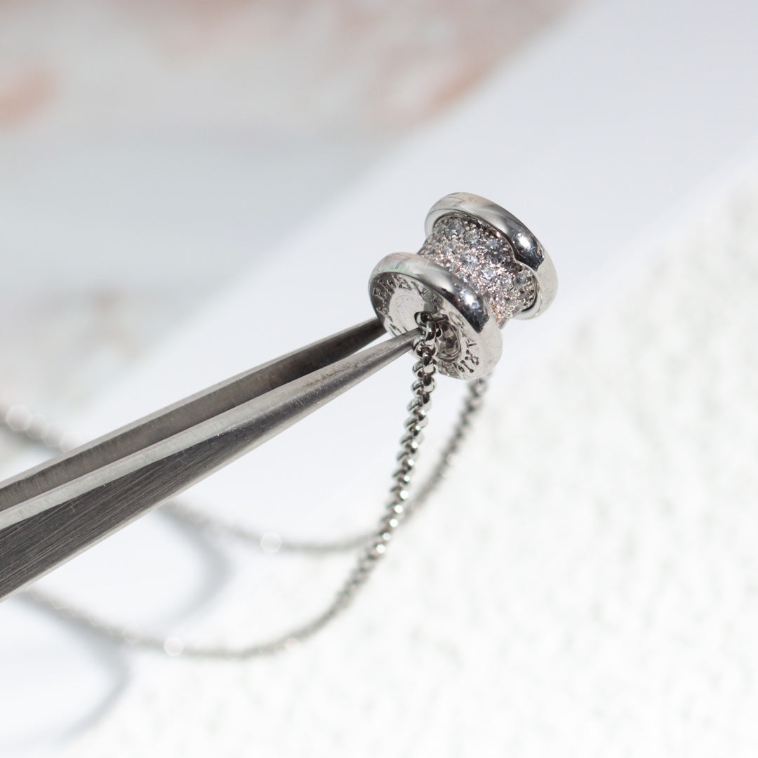 [Clover Jewelery]ZERO 1 SILVER DIAMOND NECKLACE