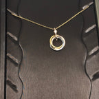 [Clover Jewelry]TRINITY SILVER GOLD PINK GOLD NECKLACE