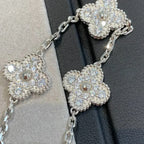 [Clover Jewelry]クローバー 5モチーフ ダイヤモンド ブレスレット シルバー