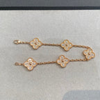 [Clover Jewelry]クローバー 5モチーフ フルダイヤブレスレット