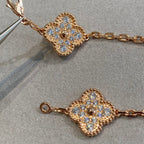 [Clover Jewelry]クローバー 5モチーフ フルダイヤブレスレット