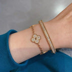 [Clover Jewelry]クローバー 5モチーフ フルダイヤブレスレット