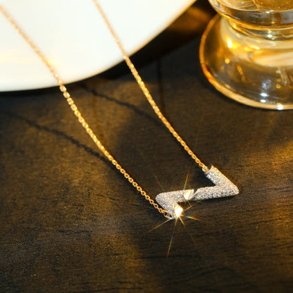 [Clover Jewelery]VOLT SILVER DIAMOND PEDANT NECKLACE