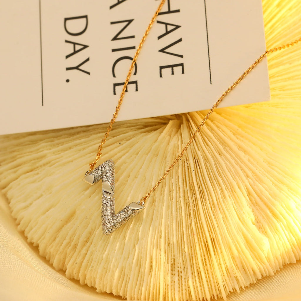 [Clover Jewelry]VOLT SILBER DIAMANT ANHÄNGERKETTE
