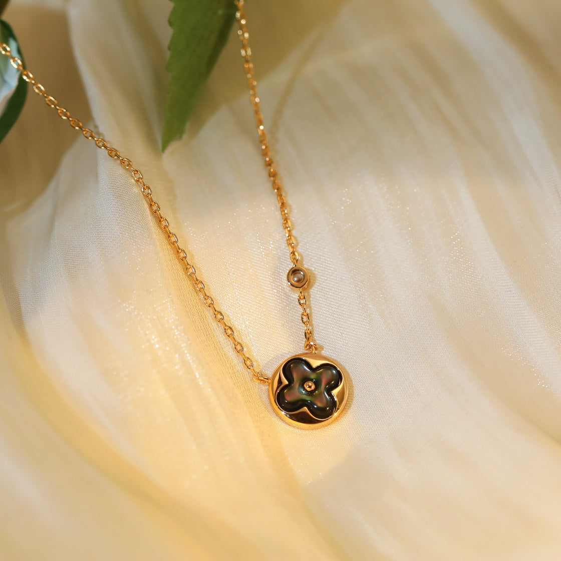 [Clover Jewelry]SONNENANHÄNGER ROSÉGOLD 1 DIAMANT HALSKETTE