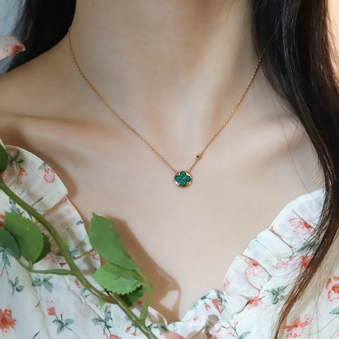 [Clover Jewelry]SONNENANHÄNGER ROSÉGOLD 1 DIAMANT HALSKETTE