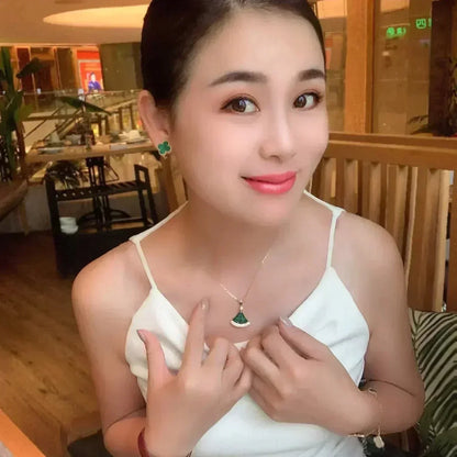 [Clover Jewelery]CLOVER MEDIUM 1 MOTIFS MALACHITE  EARRINGS