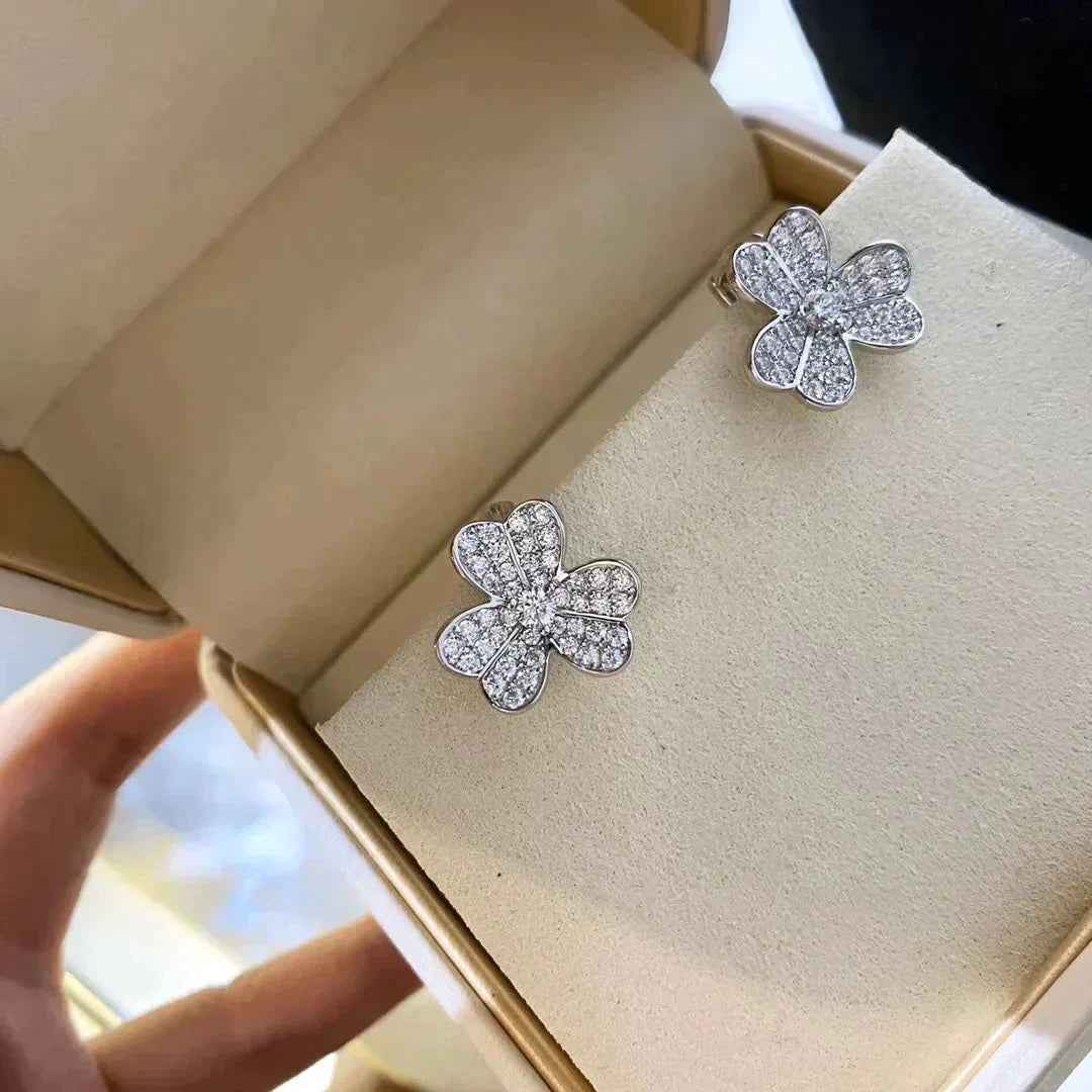[Clover Jewelery]CLOVER COMOS DIAMOND EARRINGS SILVER